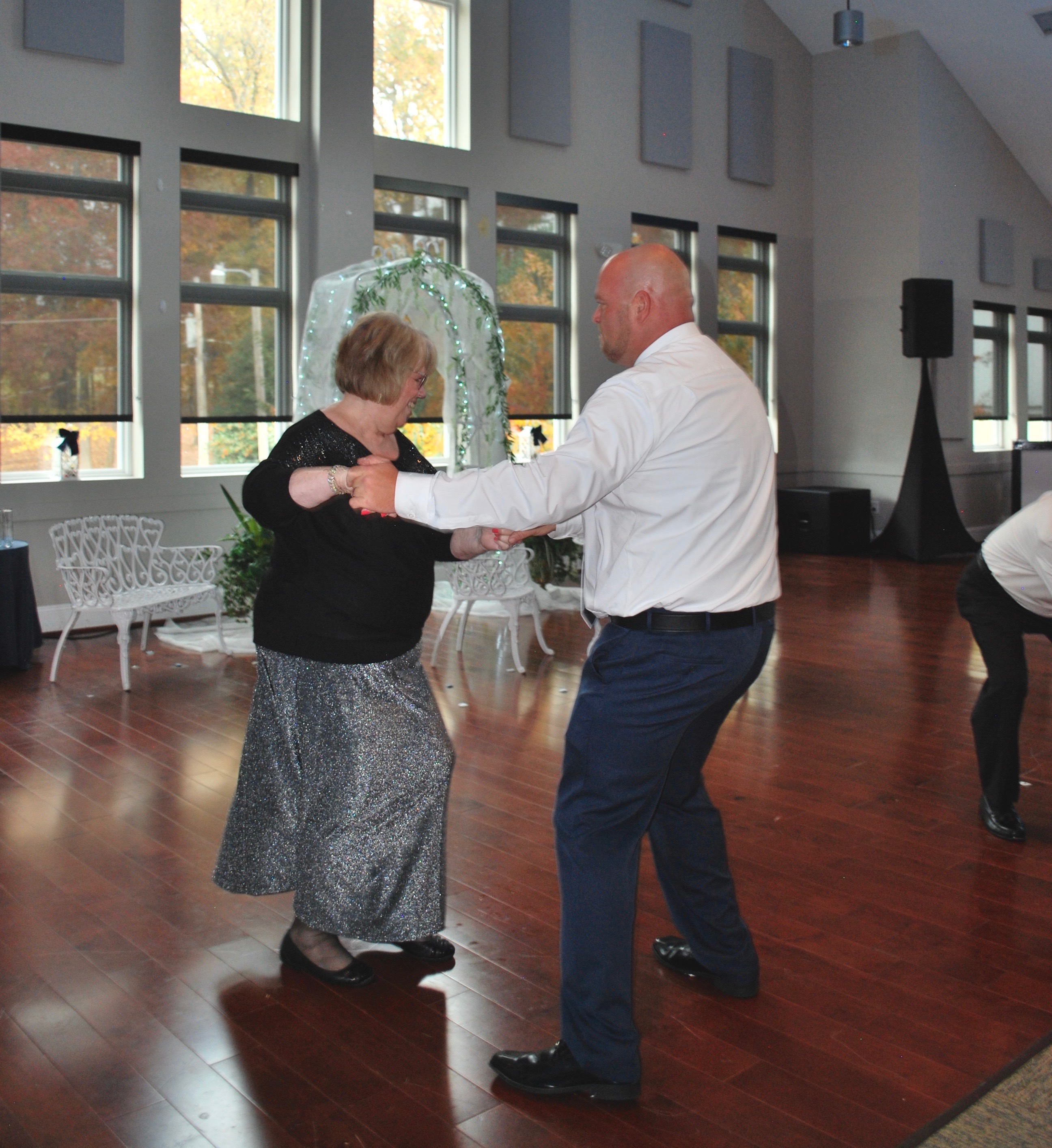 Event goers dancing at the wedding